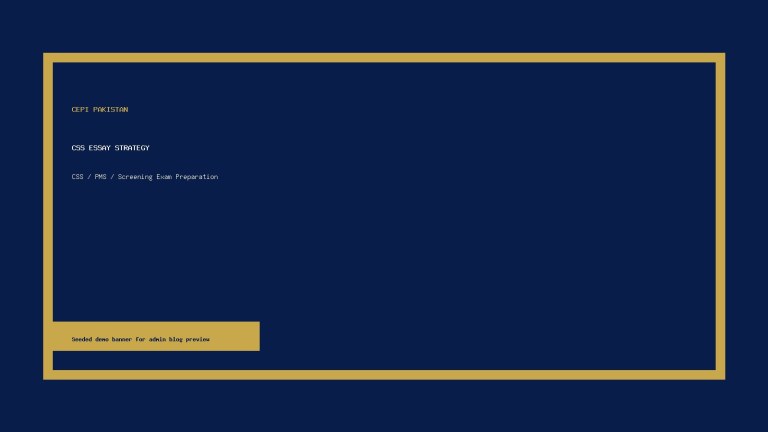 CSS Essay Strategy Banner